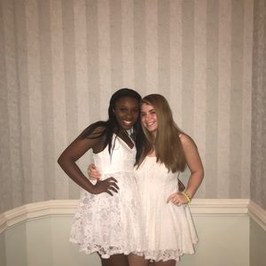 Forever 21 Garden Party Off White Dress